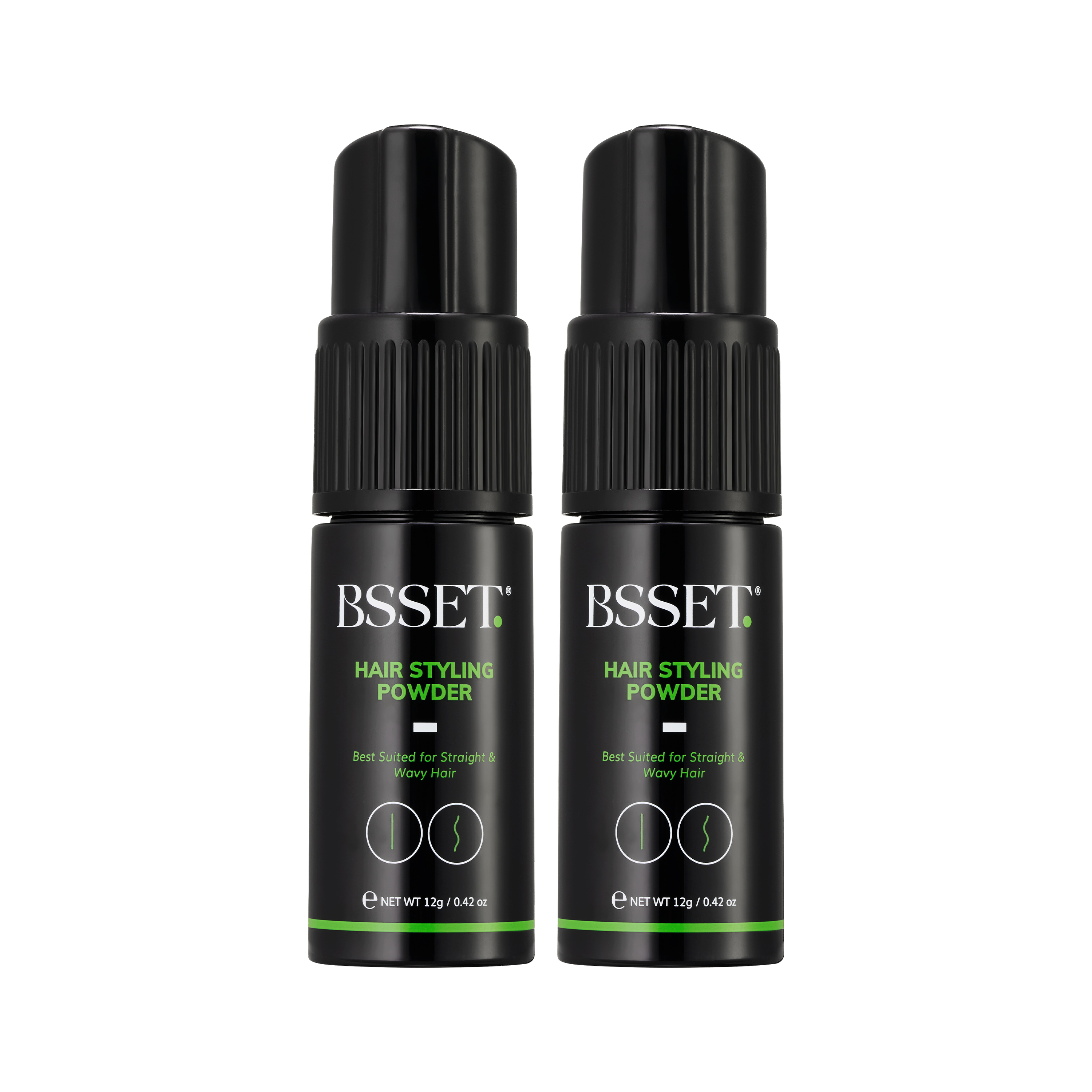 BSSET Hair Styling Powder 12g 2-pack — two bottles