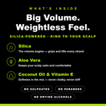 What's inside - silica, aloe vera, coconut oil and vitamin E